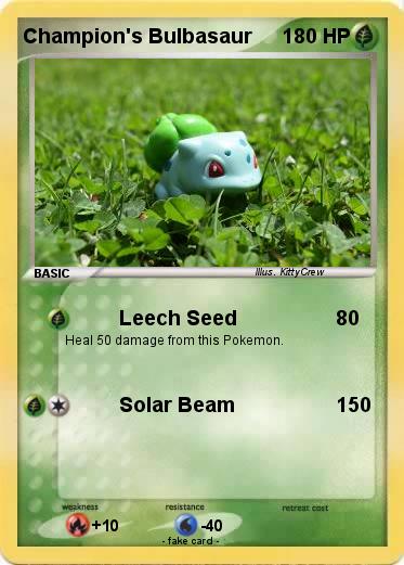 Pokemon Champion's Bulbasaur