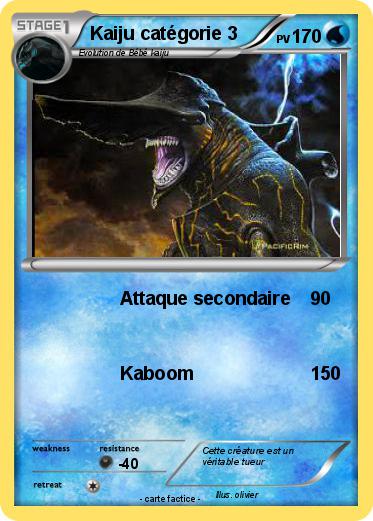 Pokemon Kaiju catégorie 3