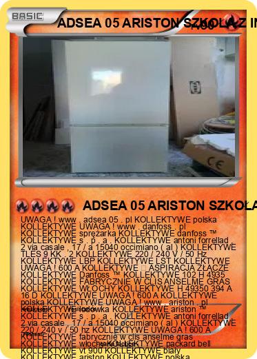 Pokemon ADSEA 05 ARISTON SZKOŁA Z INTERNATEM 3 IME POLSKA