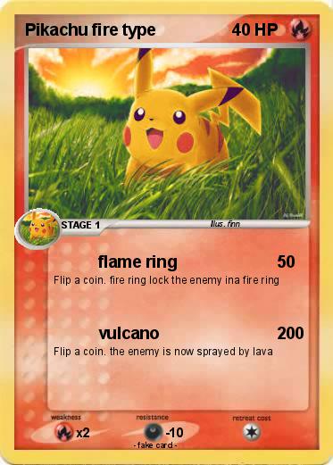 Pokemon Pikachu fire type