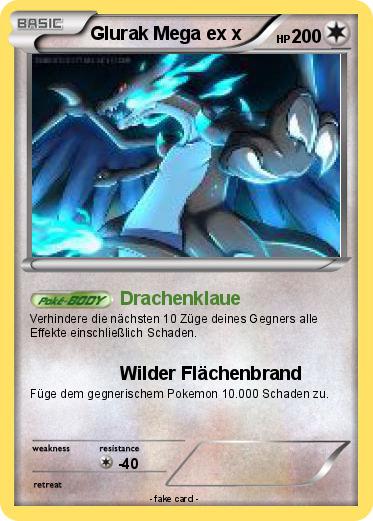 Pokemon Glurak Mega ex x