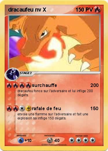 Pokemon dracaufeu nv X