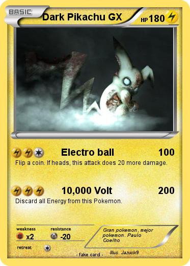 Pokemon Dark Pikachu GX