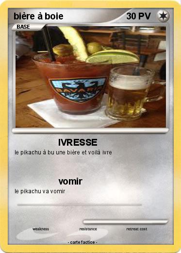 Pokemon bière à boie