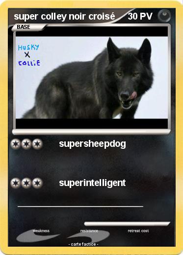 Pokemon super colley noir croisé