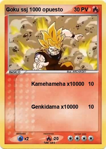Pokemon Goku ssj 1000 opuesto