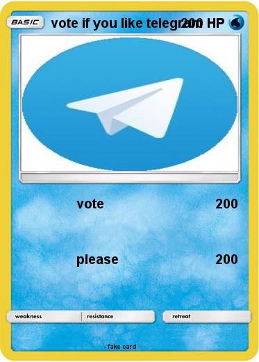 Pokemon vote if you like telegram