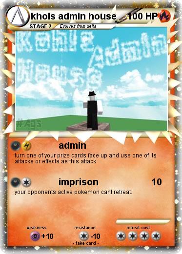 Pokemon khols admin house