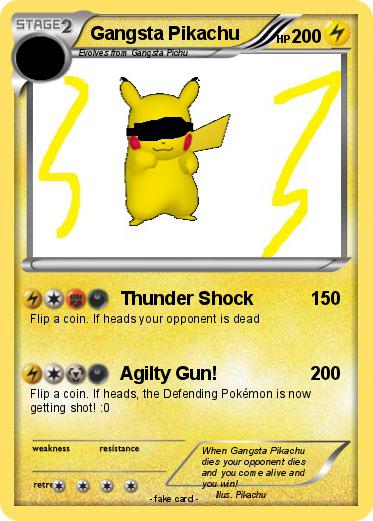 Pokemon Gangsta Pikachu