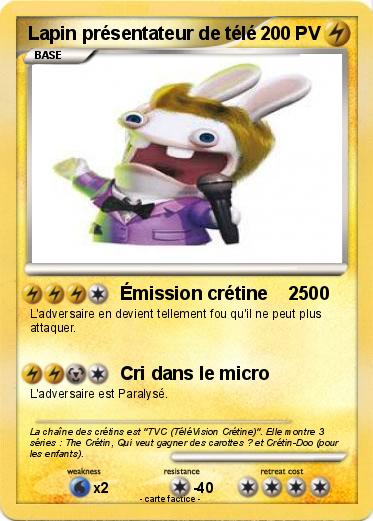 Pokemon Lapin présentateur de télé