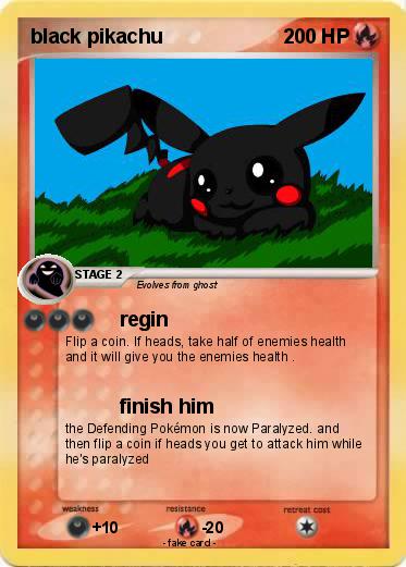 Pokemon black pikachu