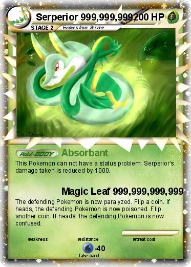 Pokemon Serperior 999,999,999,