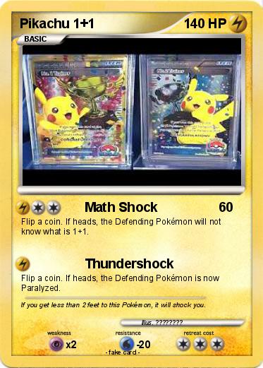 Pokemon Pikachu 1+1