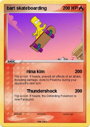 Pokemon bart skateboarding