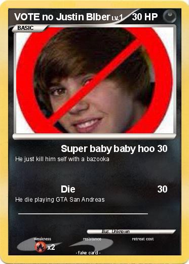Pokemon VOTE no Justin BIber