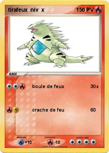 Pokemon tirafeux  niv  x