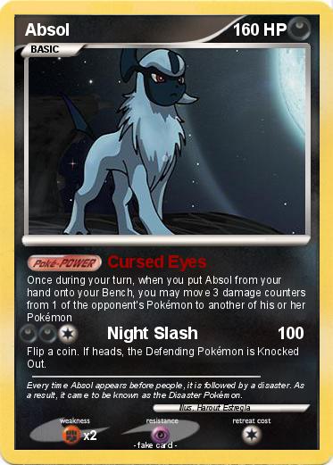 Pokémon Absol 1250 1250 - Cursed Eyes - My Pokemon Card