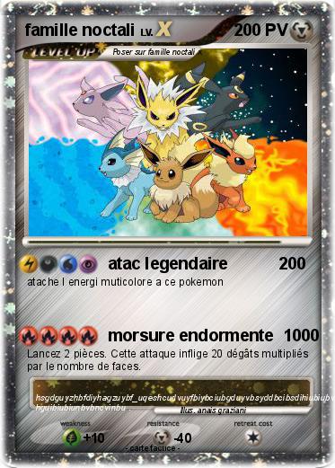 Pokemon famille noctali