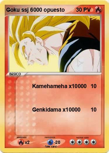 Pokemon Goku ssj 6000 opuesto