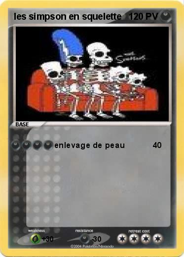 Pokemon les simpson en squelette
