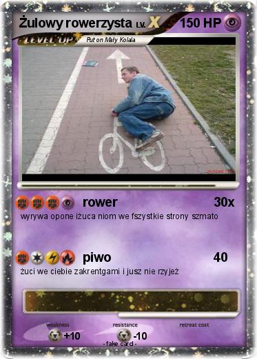 Pokemon Żulowy rowerzysta