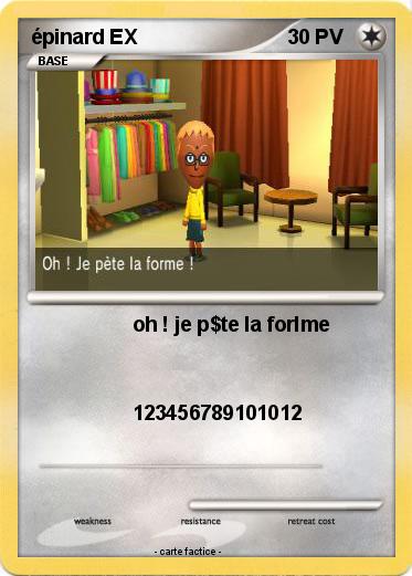 Pokemon épinard EX