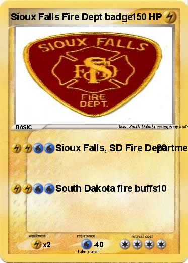 Pokemon Sioux Falls Fire Dept badge