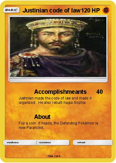 Pokemon Justinian code of law