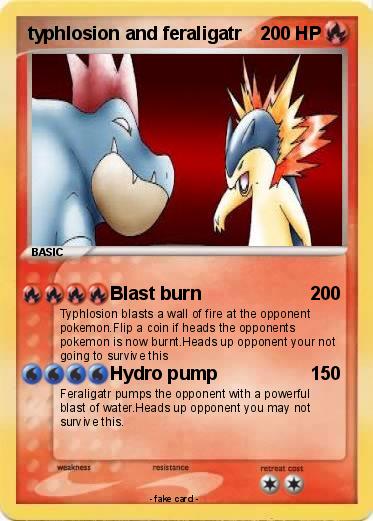 Pokemon typhlosion and feraligatr