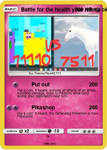Pokemon Battle for the health your mama ok