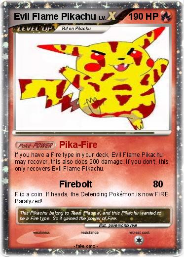 Pokemon Evil Flame Pikachu