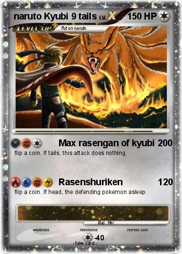 Pokemon naruto Kyubi 9 tails