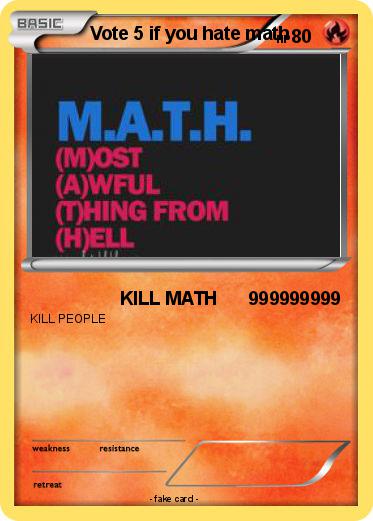 Pokemon Vote 5 if you hate math
