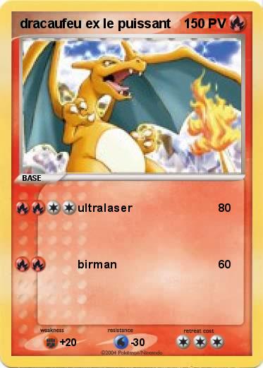 Pokemon dracaufeu ex le puissant