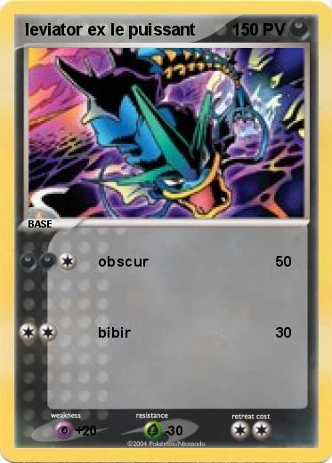 Pokemon leviator ex le puissant