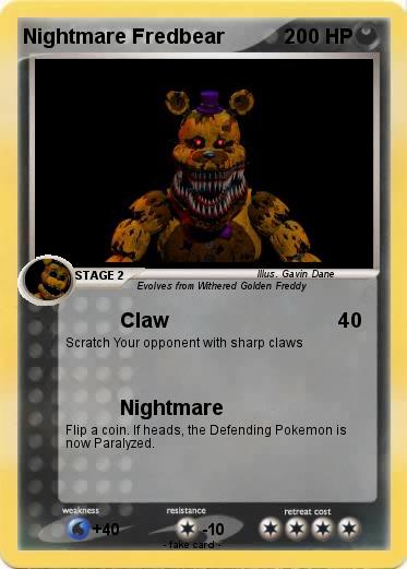 Pokemon Nightmare Fredbear