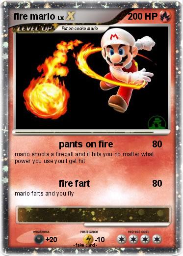 Pokemon fire mario
