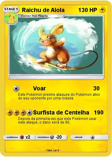 Pokemon Raichu de Alola