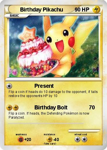 Pokemon Birthday Pikachu