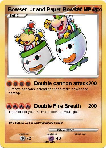 Pokemon Bowser. Jr and Paper Bowser .Jr