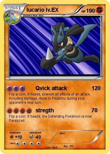 Pokemon lucario lv.EX