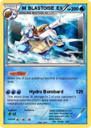 Pokemon M  BLASTOISE  EX