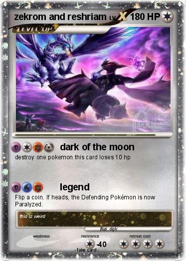 Pokemon zekrom and reshriam