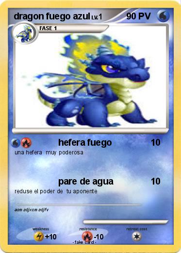 Pokemon dragon fuego azul