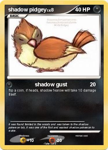 Pokemon shadow pidgey