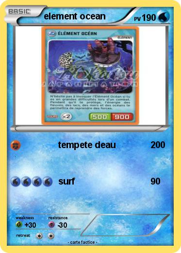 Pokemon element ocean