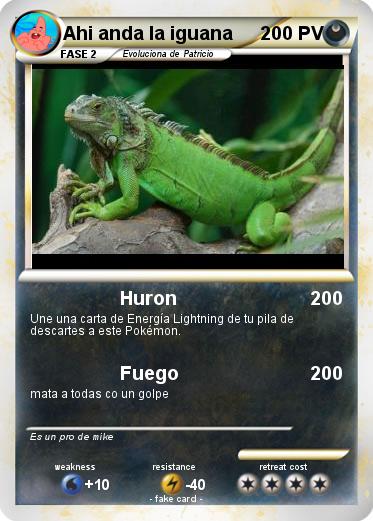 Pokemon Ahi anda la iguana