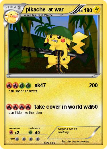Pokemon pikache  at war