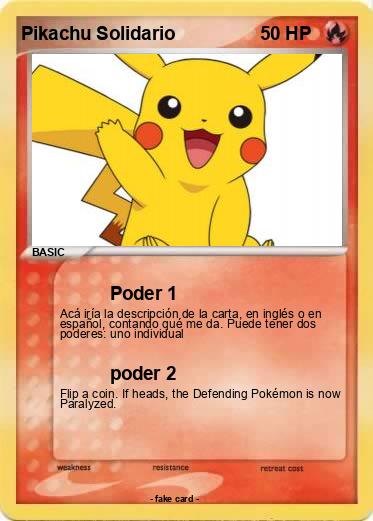 Pokemon Pikachu Solidario