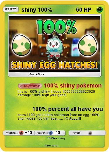 Pokemon shiny 100%